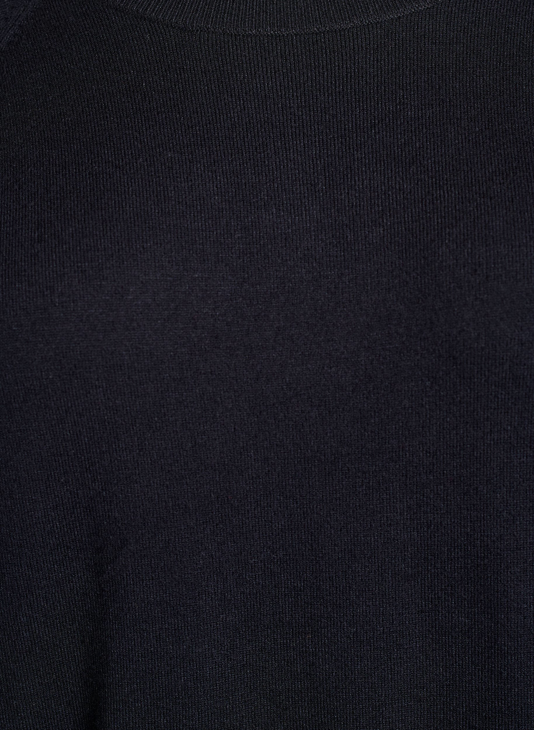 Zizzi Lyhyt neulottu mekko raglanhihoilla, Musta, Packshot image number 2