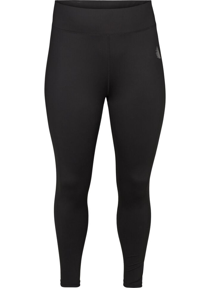 Lyhytlahkeiset perus treenileggingsit, Musta, Packshot