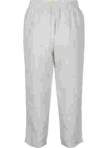 Kropatut housut raidoilla, White Stripe, Packshot image number 1