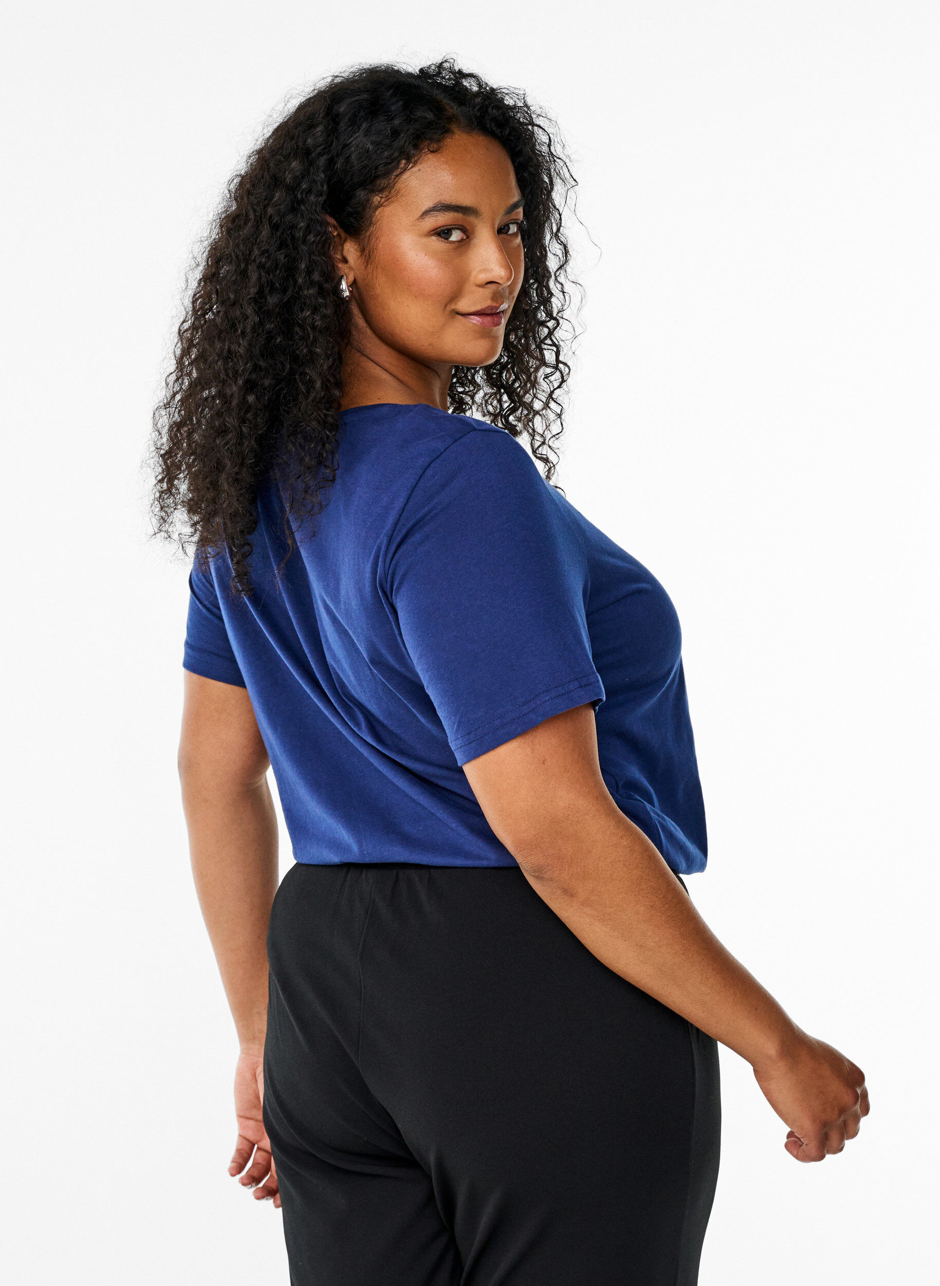 Zizzi FLASH - T-paita motiivilla, Sininen, Model image number 2