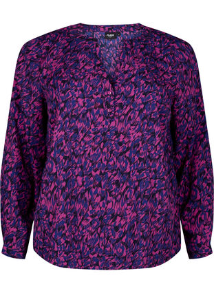 FLASH – Pitkähihainen pusero painatuksella, Pink Blue AOP, Packshot image number 0
