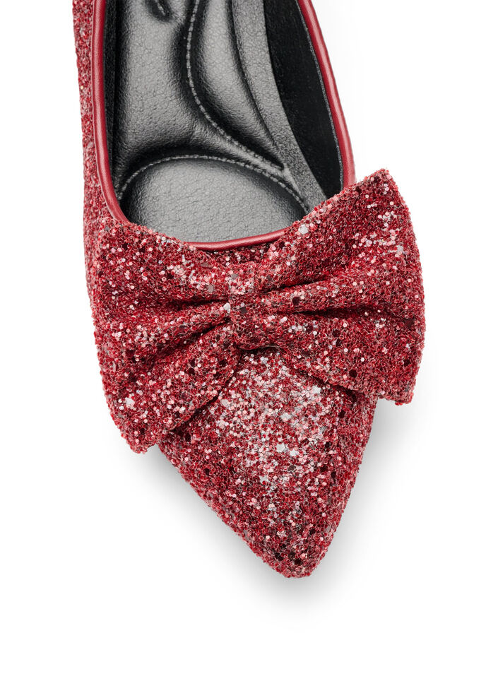 Glitteravokkaat rusetilla, Punainen, Packshot image number 3