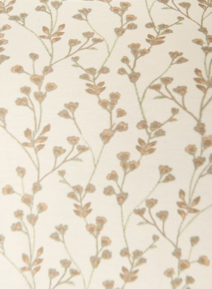 T-paita kukkakuviolla, Vanilja, Packshot image number 2