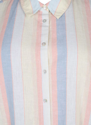 Pitkä paita puuvilla-pellavasekoitteesta, Multi Color Stripe, Packshot image number 2