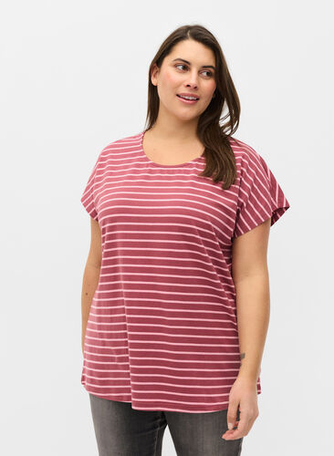 Puuvillainen t-paita raidoilla, Apple Butter Stripe, Model image number 0