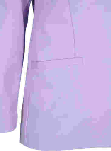 Yksinkertainen bleiseri napeilla ja koristetaskuilla , Purple Rose, Packshot image number 3