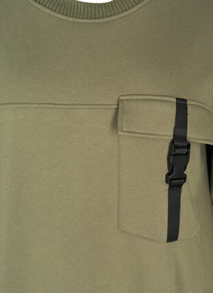 Hupparimekko pitkillä hihoilla ja taskuilla, Deep Lichen Green, Packshot image number 2