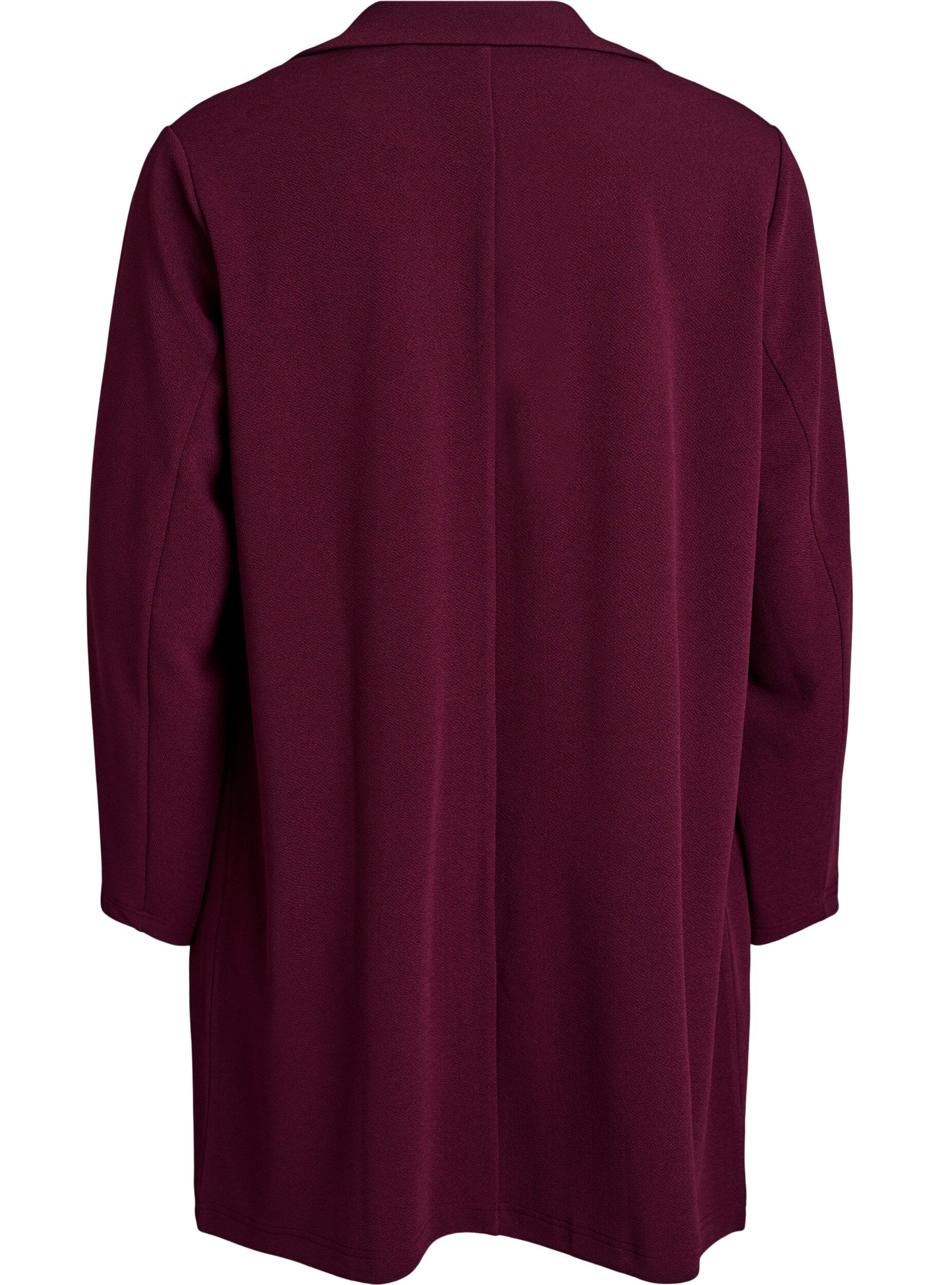 Zizzi FLASH - Pitk&auml; takki taskuilla, Punainen, Packshot image number 1