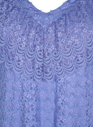 Lyhythihainen pitsimekko leveillä röyhelöillä, Lavender Violet, Packshot image number 2