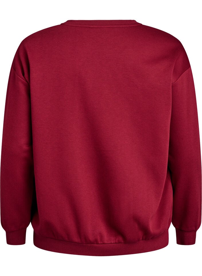 Collegepaita froteetekstill&auml;, Tumma Bordeaux, Packshot