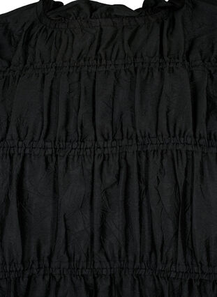 Mekko röyhelöillä ja joustavilla leikkauslinjoilla, Black, Packshot image number 2