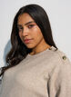 Neulepusero nappiyksityiskohdilla, Beige, Model image number 3