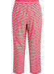 Raidalliset pyjamahousut korkealla vy&ouml;t&auml;r&ouml;ll&auml; ja leveill&auml; lahkeilla, Punainen, Packshot image number 1