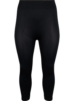 Saumattomat 3/4-leggingsit, Black, Packshot image number 0