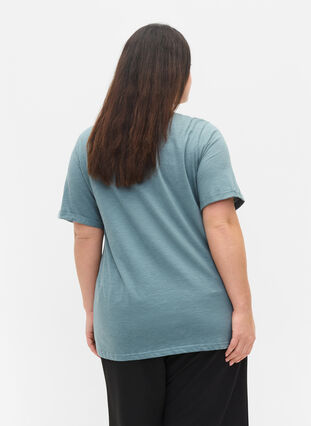Puuvillainen t-paita lyhyillä hihoilla, Goblin Blue, Model image number 1