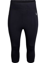 Capri-juoksutrikoot kevyellä kompressiolla, Musta