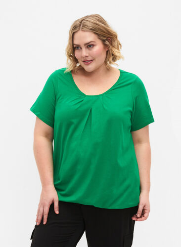 Lyhythihainen puuvillainen t-paita, Jolly Green, Model image number 0