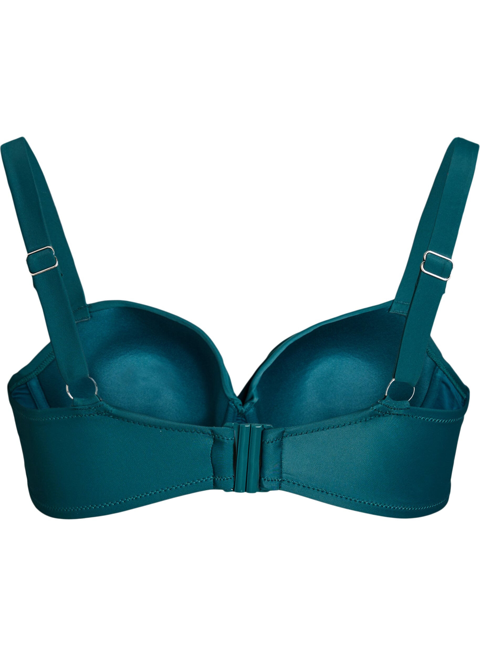 ZizziKaarituelliset bikiniliivit rypytyksell&auml;, Vihre&auml;, Packshot image number 1