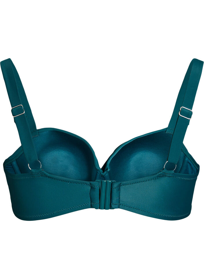 Kaarituelliset bikiniliivit rypytyksell&auml;, Vihre&auml;, Packshot image number 1