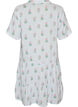 Lyhyt A-linjainen mekko puuvillamusliinista, Vanilja, Packshot image number 1