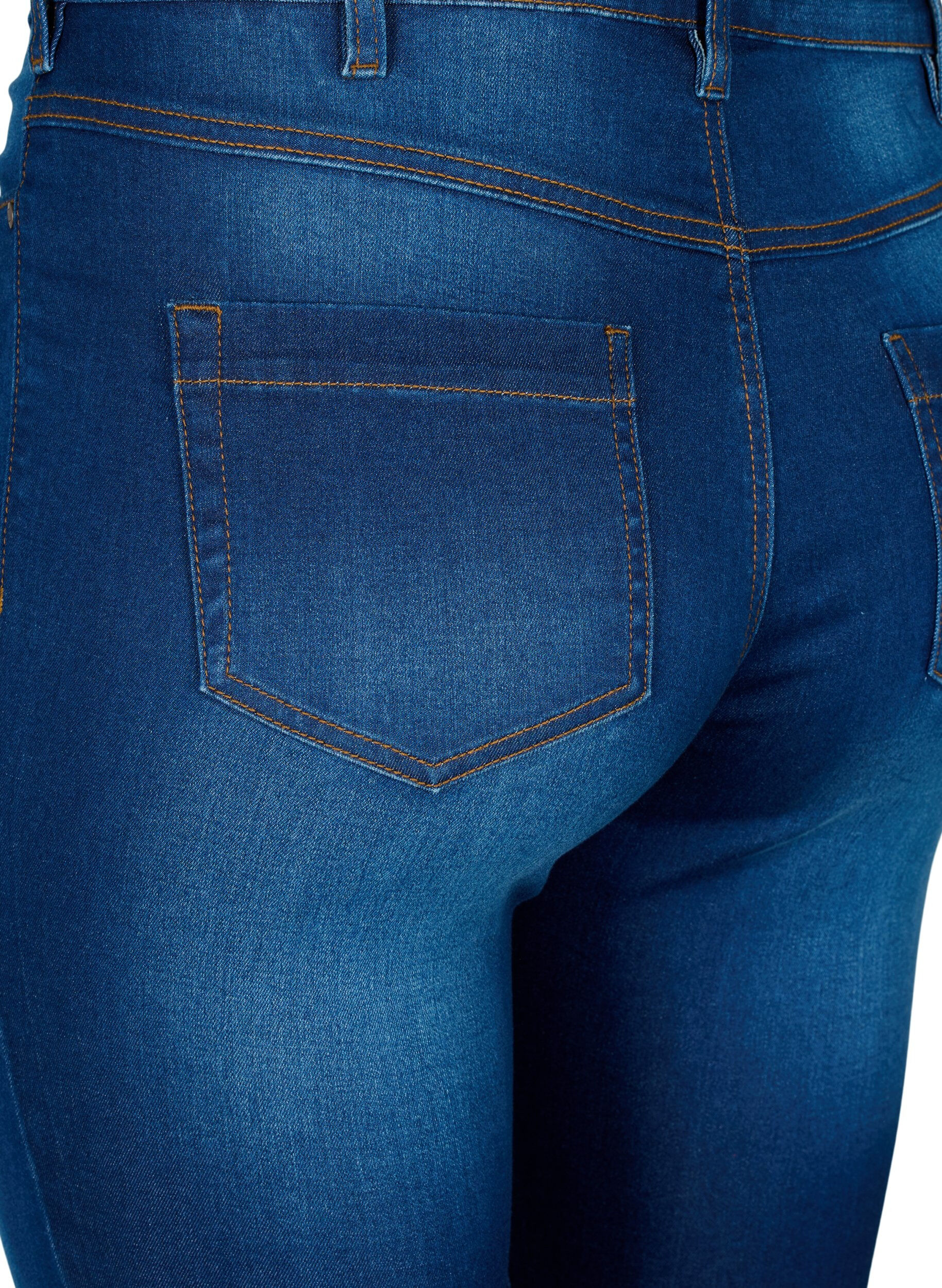 ZizziKorkeavy&ouml;t&auml;r&ouml;iset Amy-farkkucaprit super slim fit, Sininen, Packshot image number 3