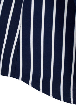 Paitapusero, jossa on v-pääntie ja kuvio, Maritime Blue Stripe, Packshot image number 3