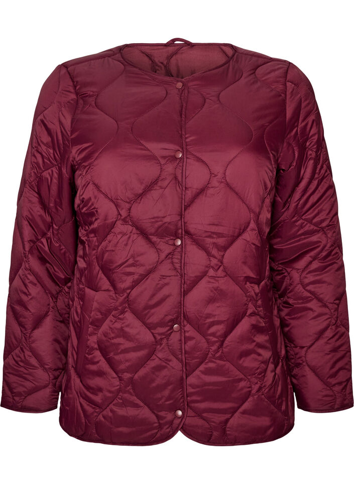 Tikkitakki painonapeilla ja py&ouml;re&auml;ll&auml; p&auml;&auml;ntiell&auml;, Tumma Bordeaux, Packshot image number 0