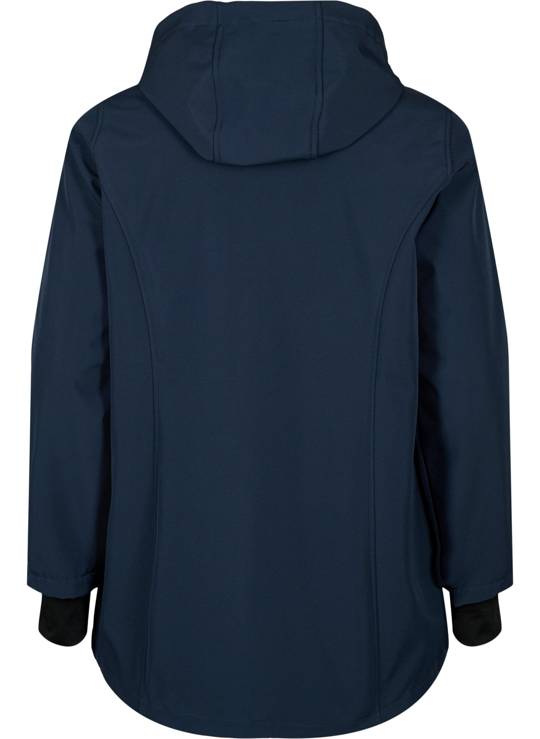ZizziLyhyt softshell-takki irroitettavalla hupulla, Sininen, Packshot image number 1