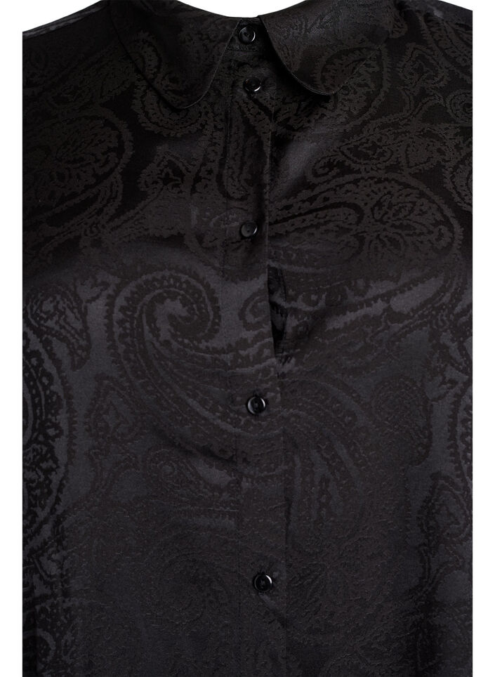 Paita samans&auml;vyisell&auml; paisley-kuviolla, Musta, Packshot image number 2