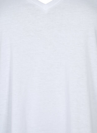 Lyhythihainen t-paita v-pääntiellä, Bright White, Packshot image number 2