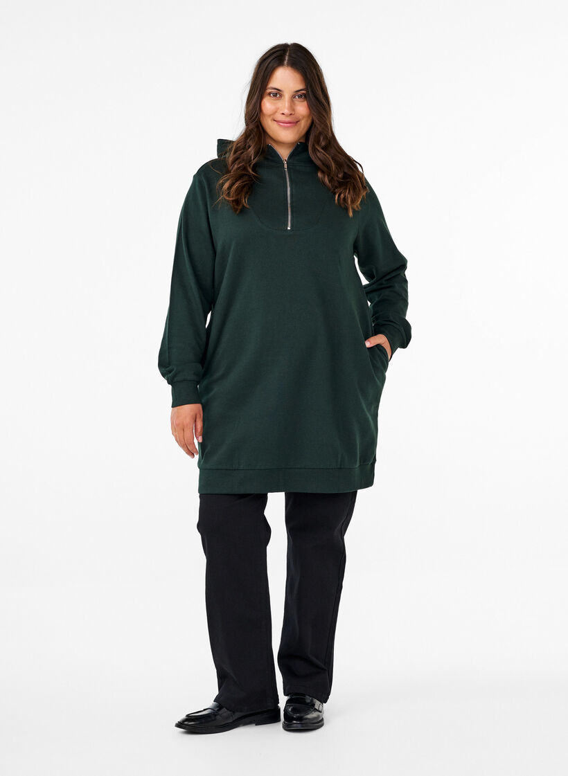 Hupullinen ja vetoketjullinen collegetunika, Scarab, Model image number 2