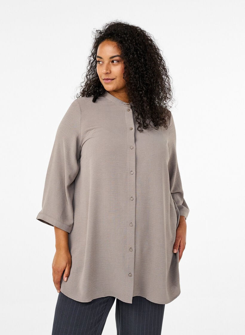Tunika 3/4-hihoilla, Beige, Model image number 0