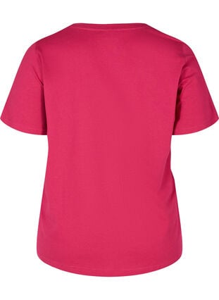 T-paita ekologisesta puuvillasta v-aukolla, Sangria, Packshot image number 1