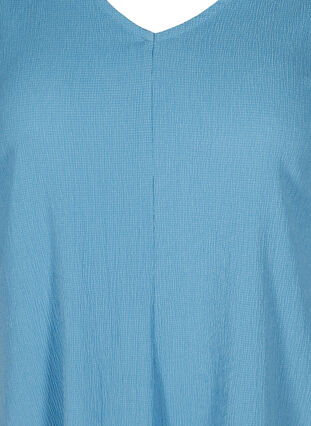 Mekko puhvihihoilla ja v-aukolla, Azure Blue, Packshot image number 2