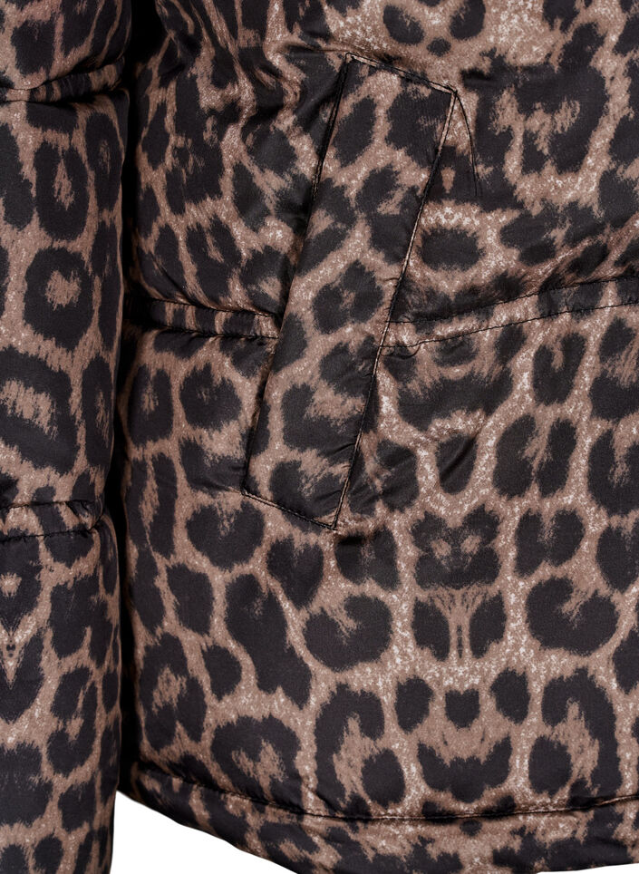 Lyhyt puffer-takki hupulla ja kaksisuuntaisella vetoketjulla, Musta, Packshot image number 3