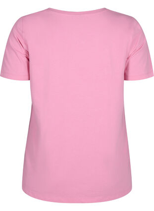 Yksivärinen perus t-paita puuvillasta, Rosebloom, Packshot image number 1