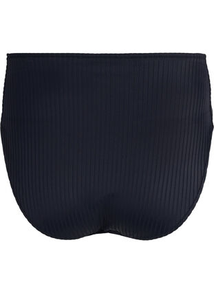 Korkeavyötäröinen bikinialaosa ribbitekstuurilla, Black, Packshot image number 1