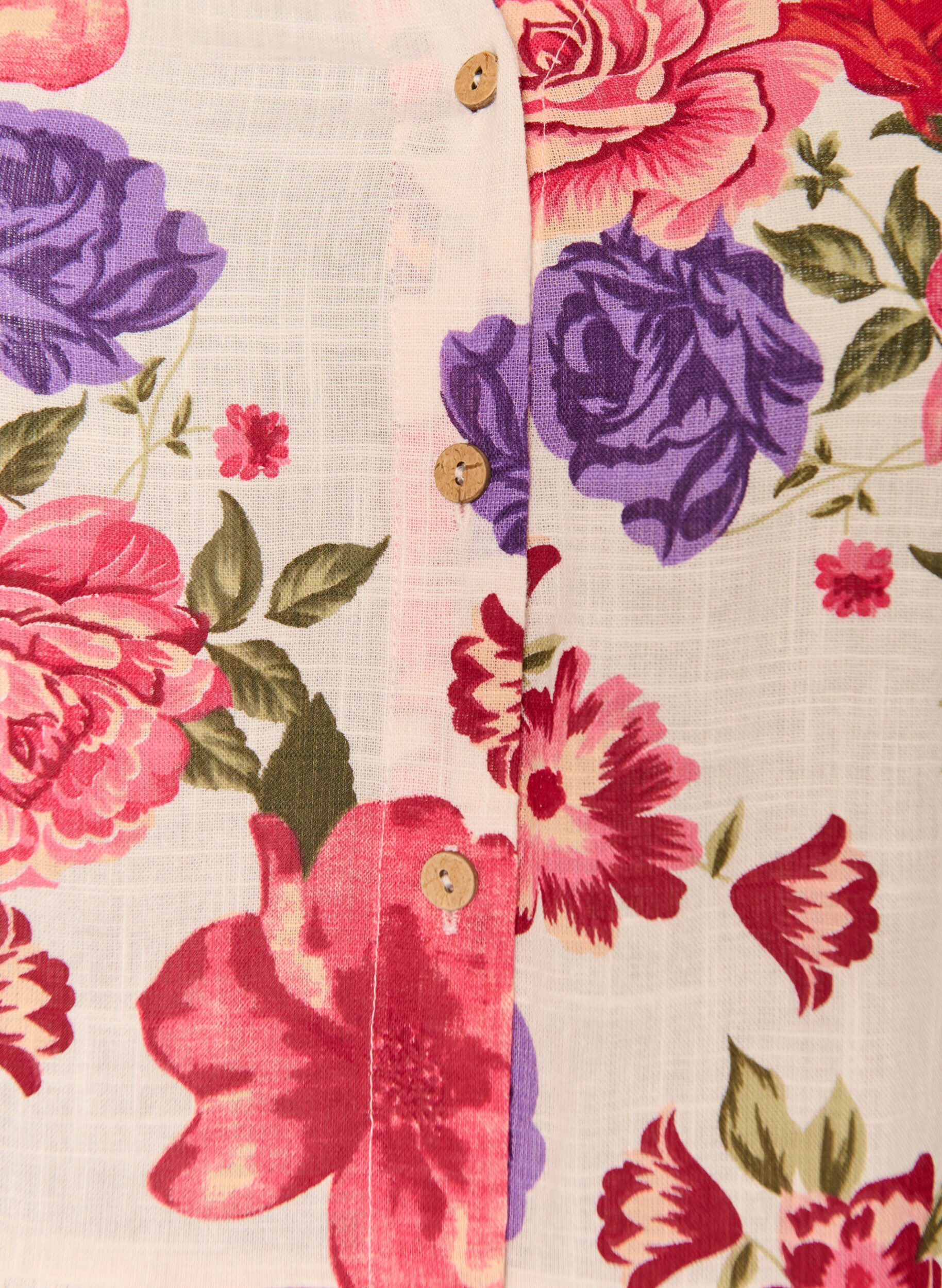 ZizziPuuvillainen midimekko kukkakuosilla, Punainen, Packshot image number 2