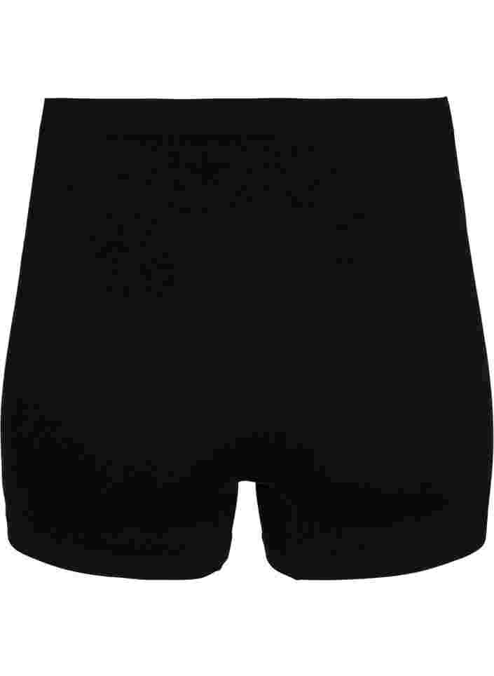 Saumattomat shortsit normaalilla vyötäröllä, Black, Packshot image number 1