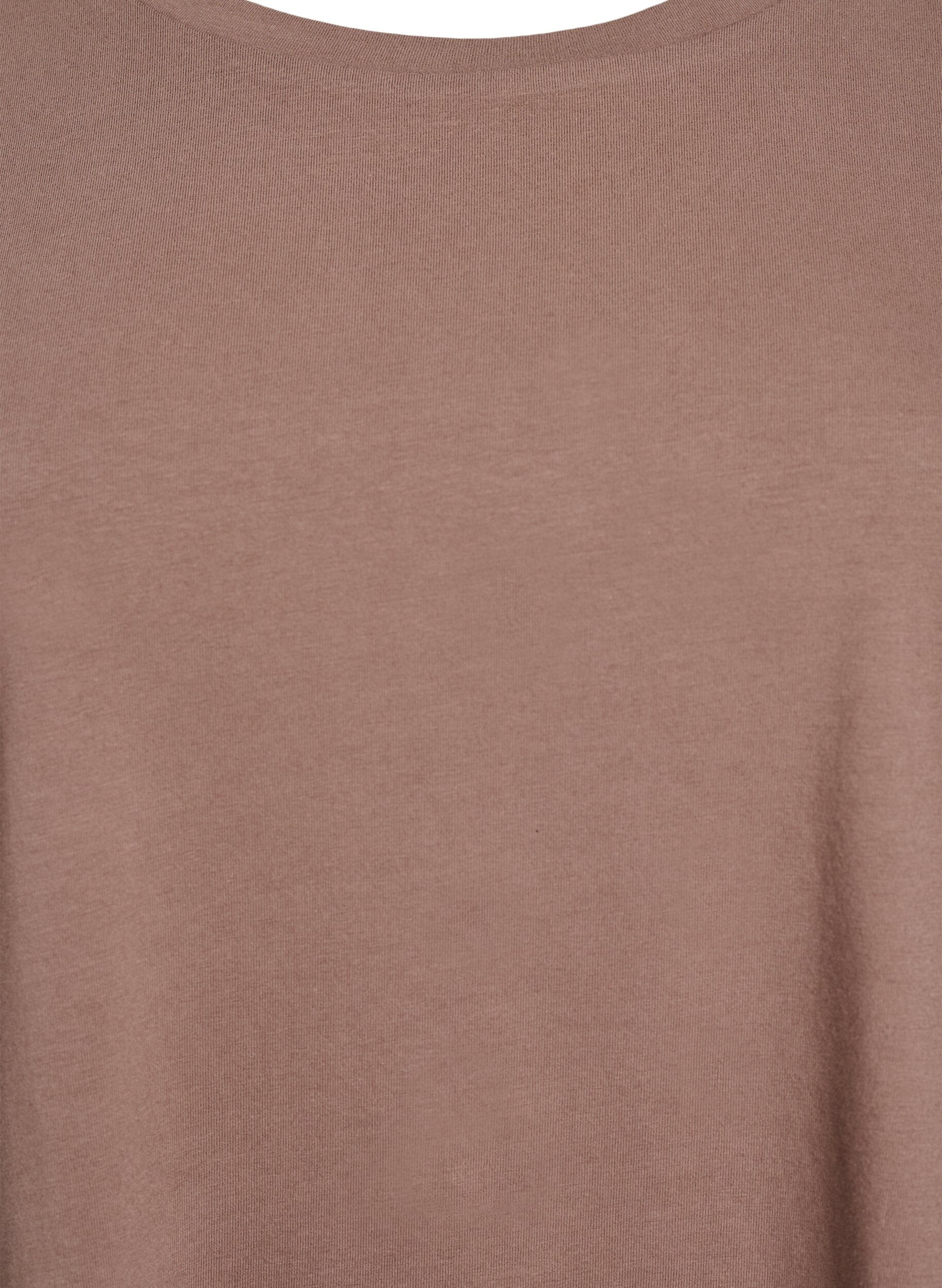 ZizziPerus jersey-paita, jossa pitk&auml;t hihat, Ruskea, Packshot image number 2
