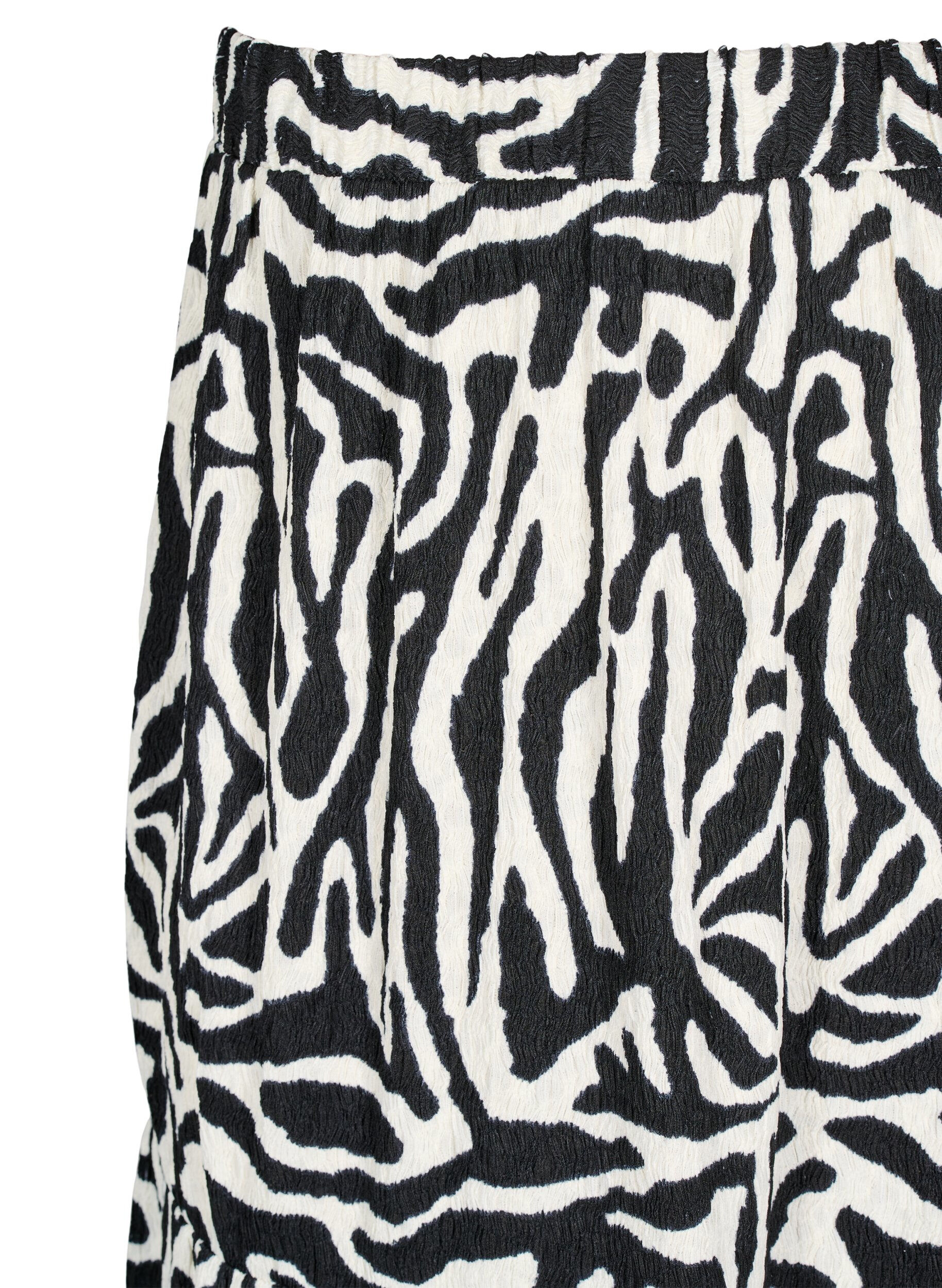 Zizzi Pitk&auml; hame seeprakuosilla, Black w. White Zebra, Packshot image number 2