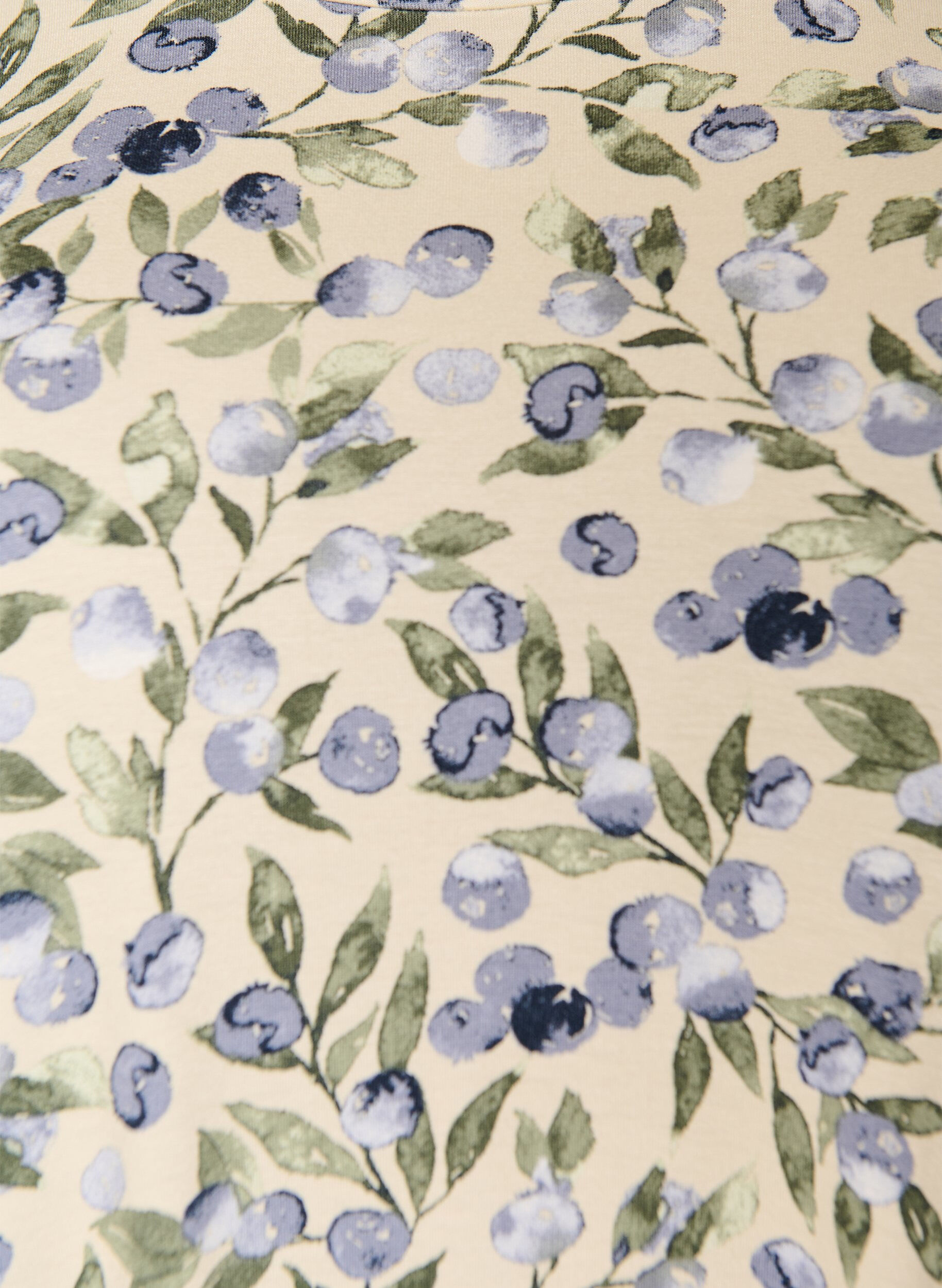 Zizzi T-paita kukkakuviolla, Vanilja, Packshot image number 2