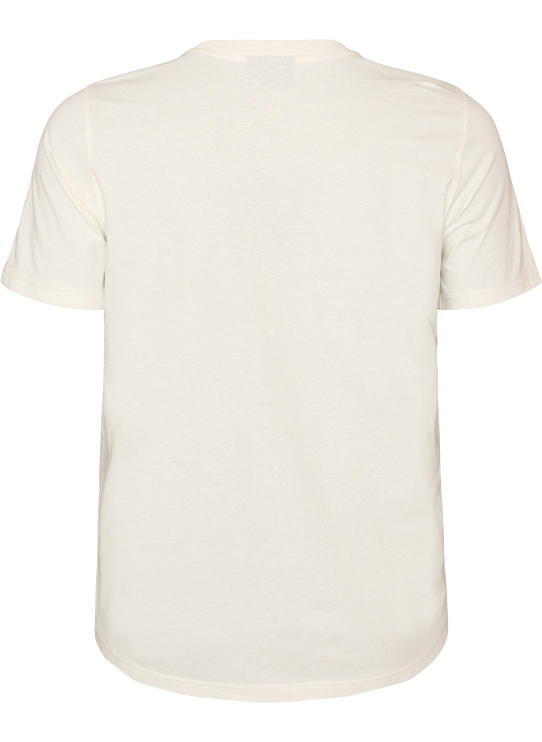 ZizziPuuvillainen T-paita printill&auml;, Valkoinen, Packshot image number 1