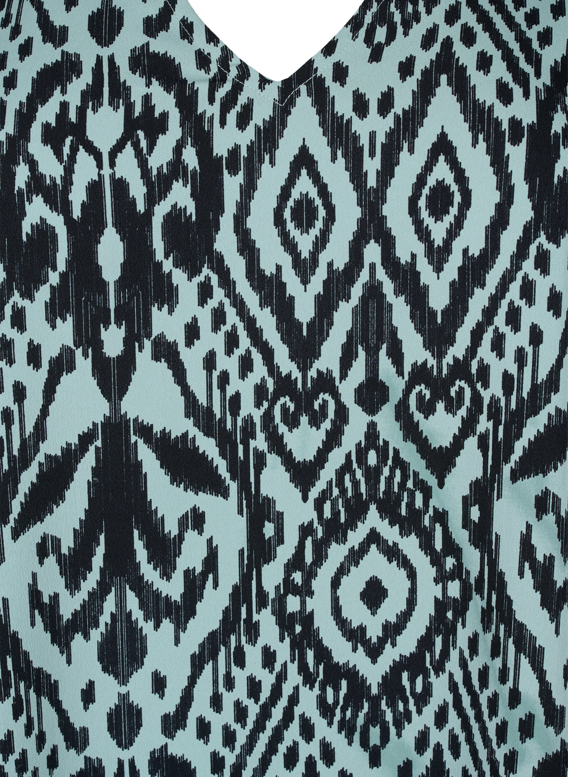 Zizzi FLASH - Tunika v-p&auml;&auml;ntiell&auml; ja kuosilla, Green Bay Ethnic, Packshot image number 2