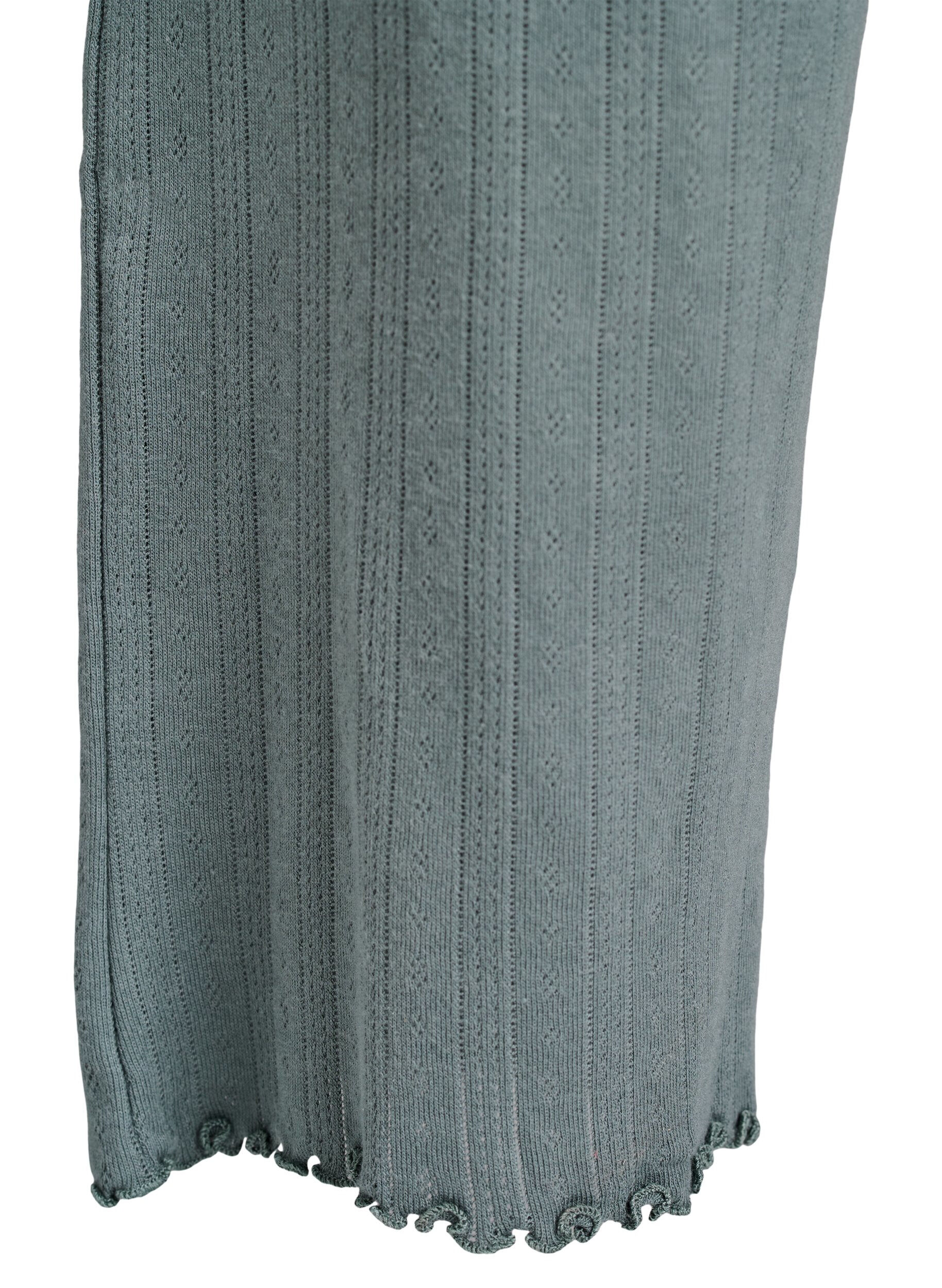 Zizzi Puuvillaiset y&ouml;housut, Vihre&auml;, Packshot image number 3