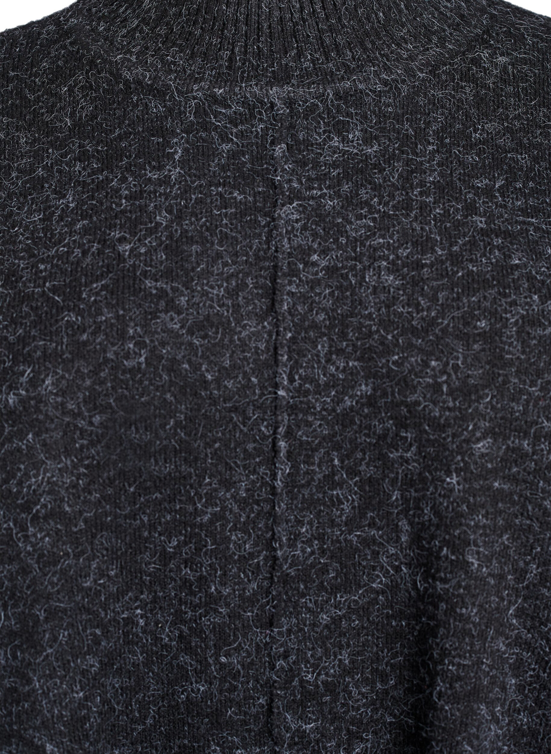 Zizzi Poncho ribatuilla yksityiskohdilla ja py&ouml;re&auml;ll&auml; kauluksella, Harmaa, Packshot image number 2