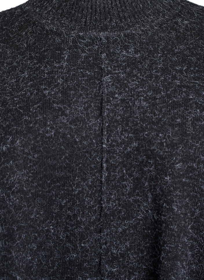 Poncho ribatuilla yksityiskohdilla ja pyöreällä kauluksella, Harmaa, Packshot image number 2