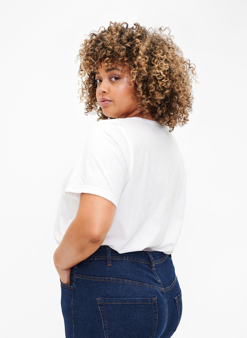 FLASH – kuviollinen t-paita, Bright White, Model image number 1