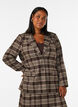 Ruudullinen bleiseri taskuilla ja laskoksella sel&auml;ss&auml;, Ruskea, Model image number 0