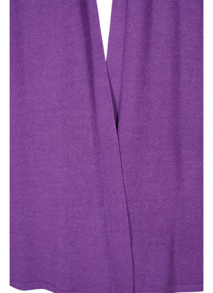 Neulottu neuletakki halkiolla ja ribilla, Purple Magic Mel., Packshot image number 2